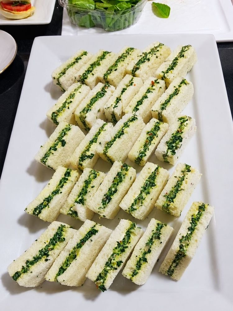 Sándwiches de té para un evento